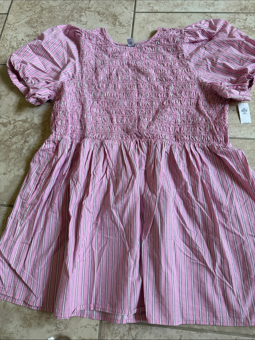 NWT old navy pink and white striped dress XXL petite